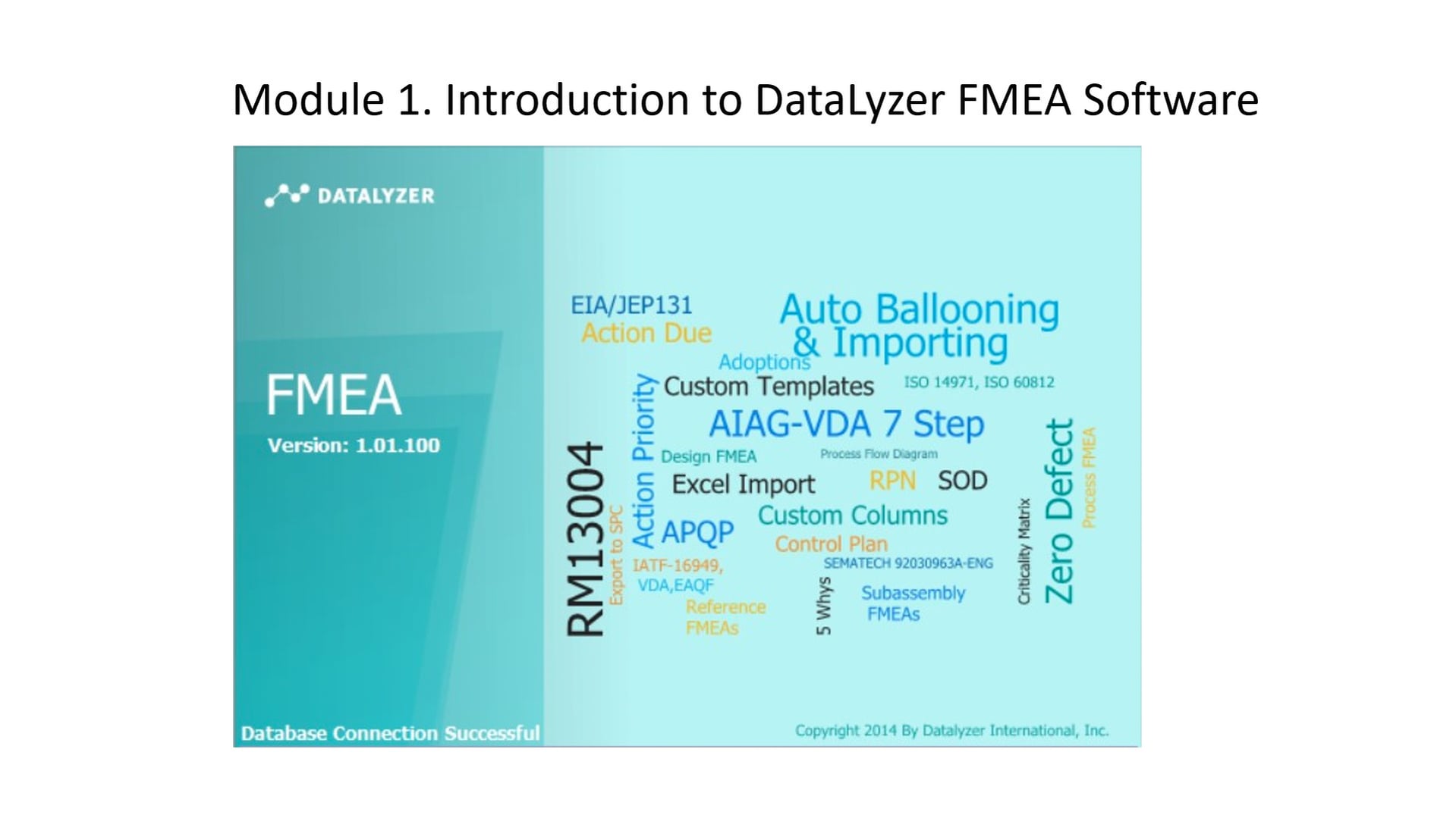 Introduction to DataLyzer FMEA